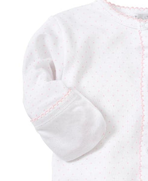 Kissy Kissy Kissy Dots White Pink Sleepsuit