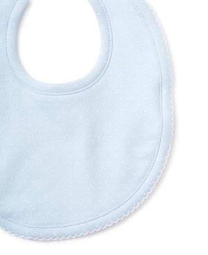 Kissy Kissy Kissy Dots Blue White Bib