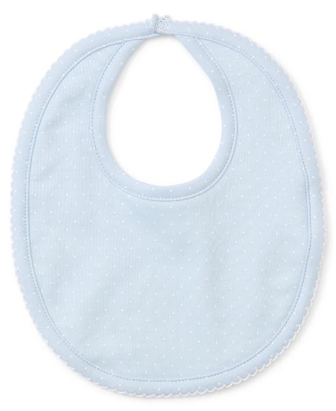 Kissy Kissy Kissy Dots Blue White Bib