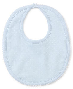 Kissy Kissy Kissy Dots Blue White Bib