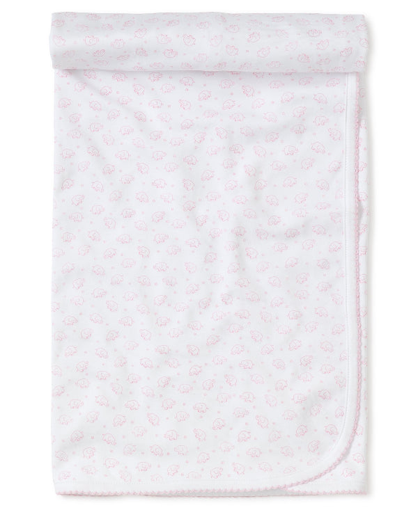Kissy Kissy Ele-fun Pink Print Blanket