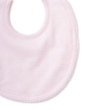 Kissy Kissy Kissy Dots Pink White Bib