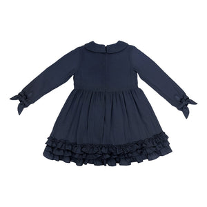 Soft Navy Ruffle Dress