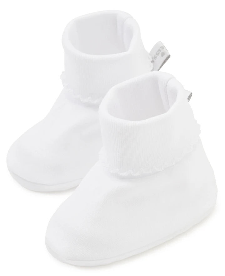 Kissy Kissy White Baby Booties