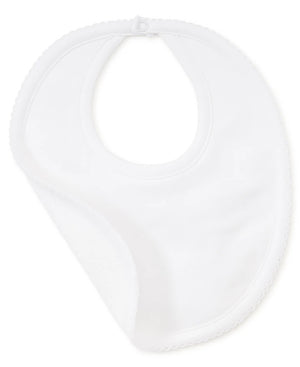 kissy kissy plain white bib