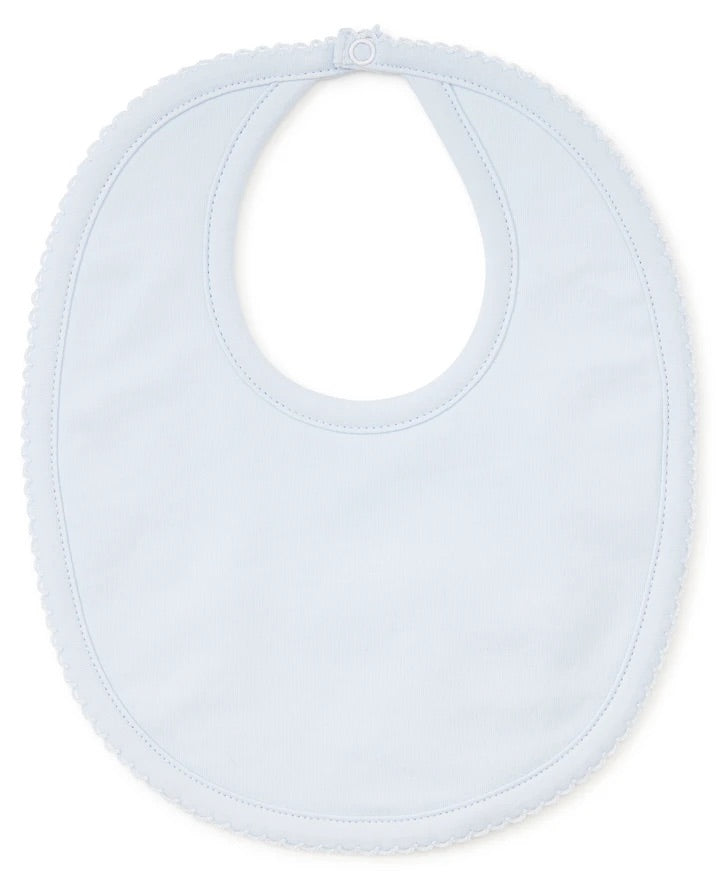 kissy kissy plain blue bib 