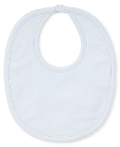 kissy kissy plain blue bib 