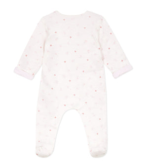 Absorba pink quilted sleepsuit 
