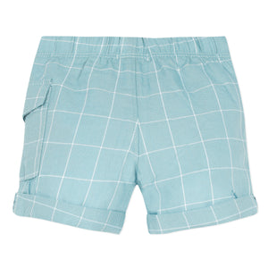 absorba blue ocean checked bermuda baby shorts 