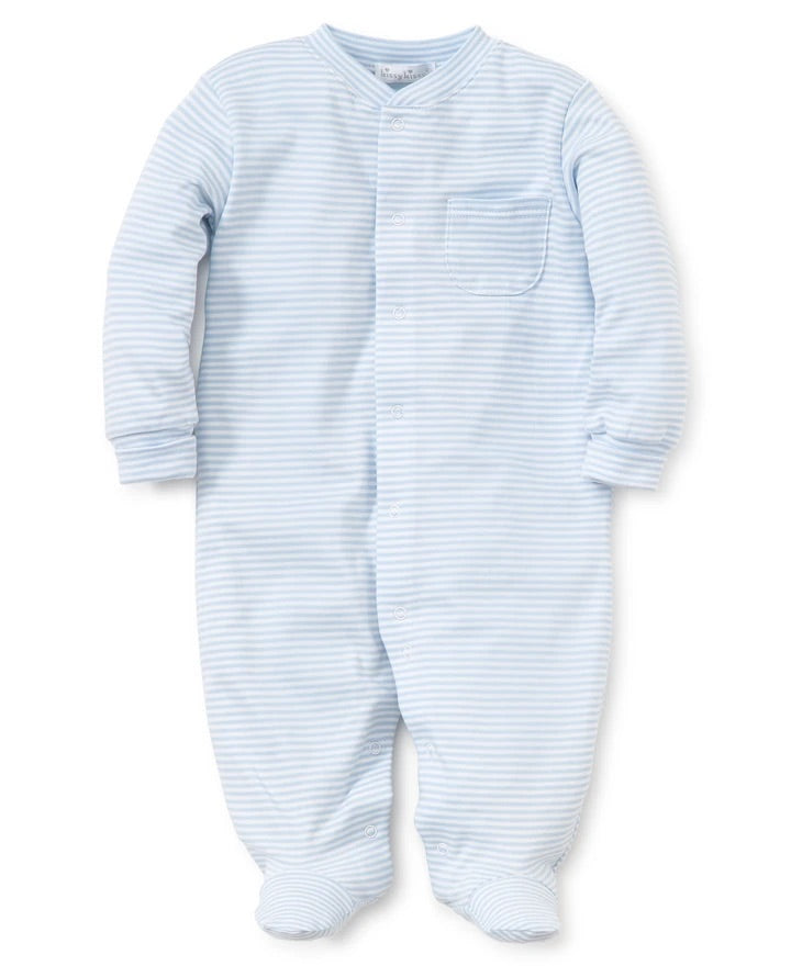 Kissy Kissy Blue Stripe Sleepsuit