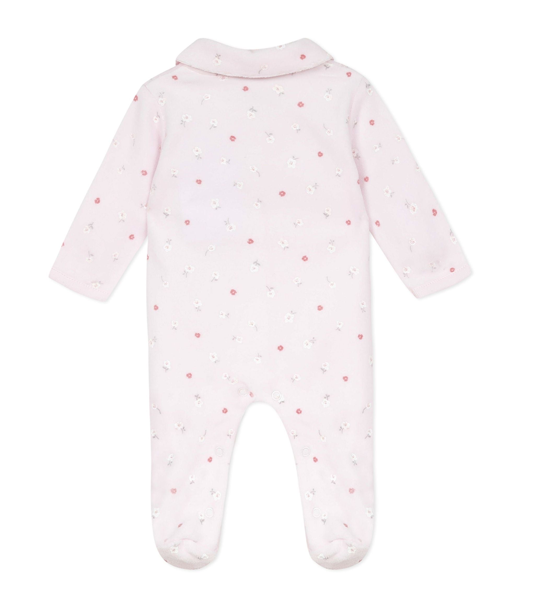 Absorba velvet floral sleepsuit