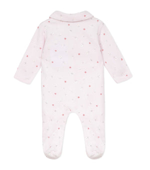 Absorba velvet floral sleepsuit