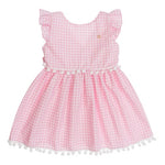 Pink and white Gingham Dress - 3 years