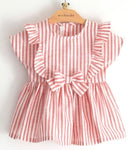 Red and white stripe baby dress