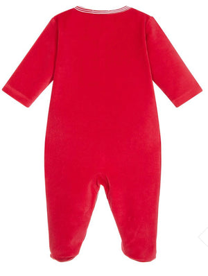 Christmas Velour Sleepsuit - last one in 6-9 months