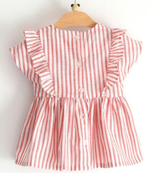 Red and white stripe baby dress