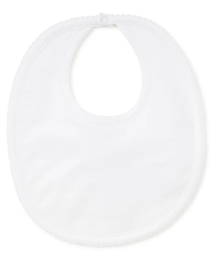 kissy kissy plain white bib