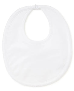 kissy kissy plain white bib