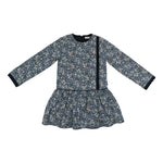 Navy Floral Long Sleeve Dress