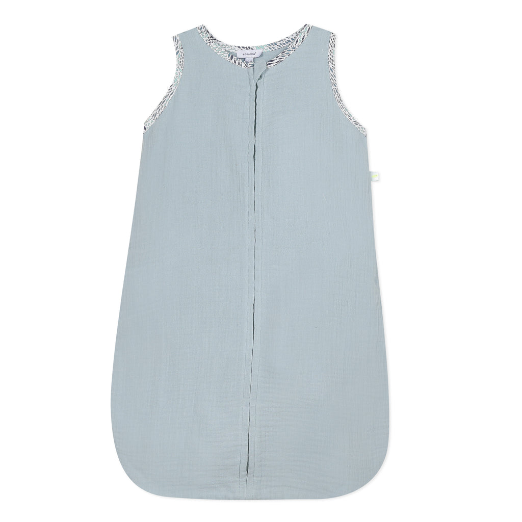 Aqua Muslin Sleeping Bag - 0-3m