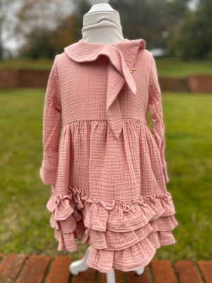 Soft Pink Ruffle Dress - last one in 2 years
