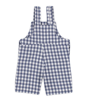 Navy Check Dungarees and Body Set - Two Piece Set