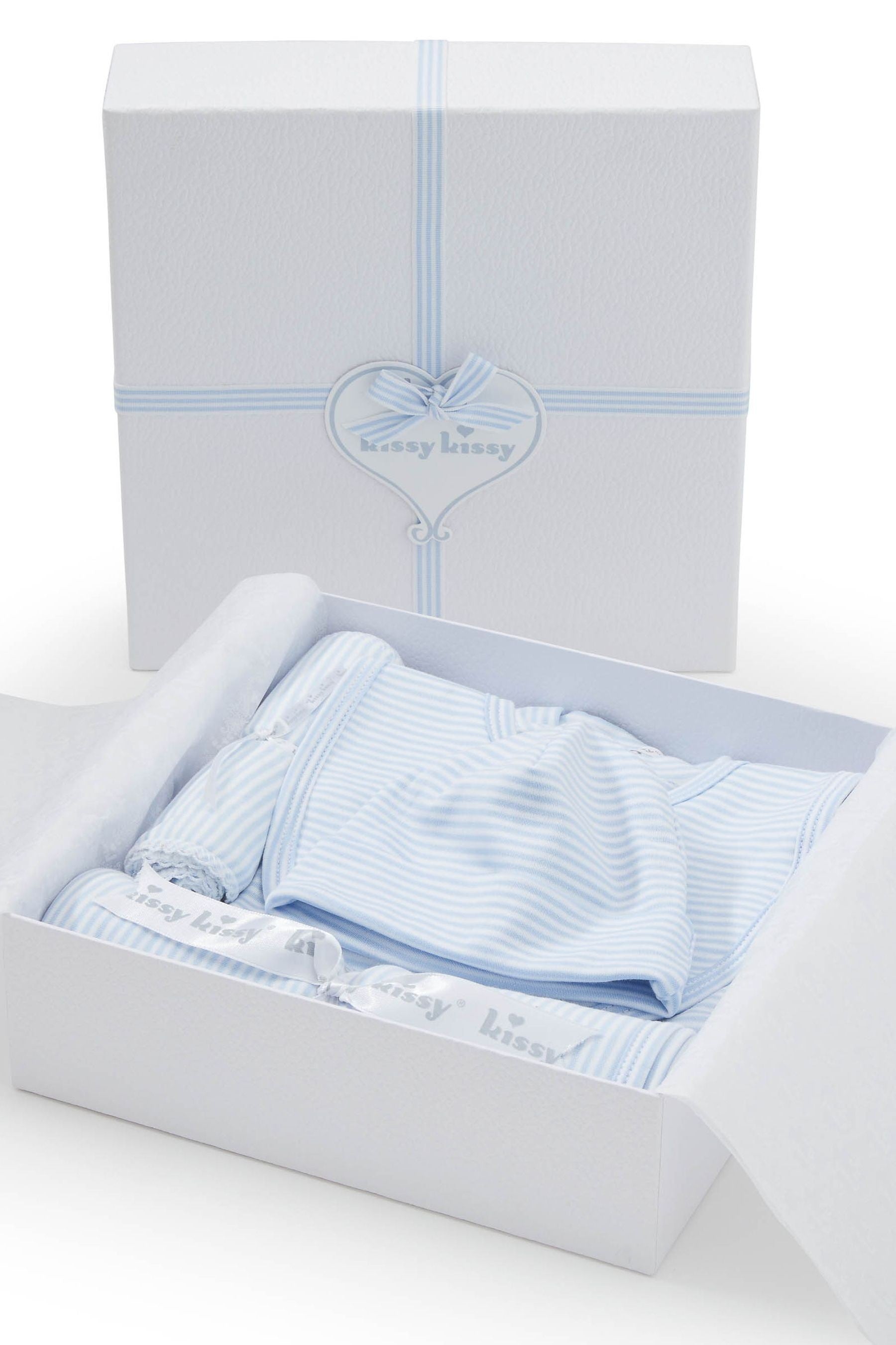 Kissy Kissy Blue Striped 5 Piece Gift Set