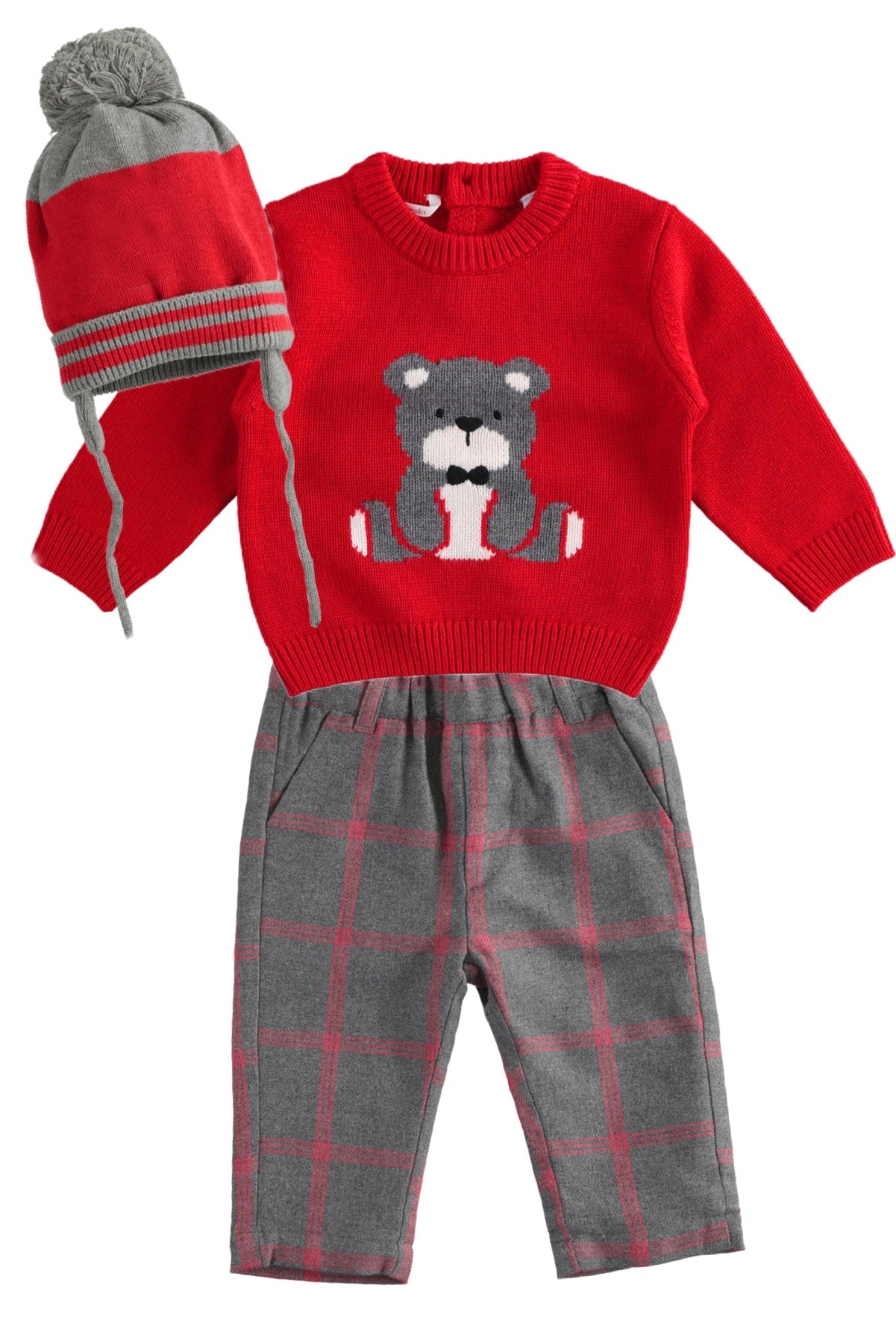 Red Teddy Bear Knitted Sweater