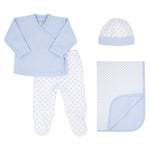 Sky Blue Newborn 4 Piece Gift Box