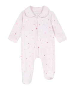 Absorba velvet floral sleepsuit