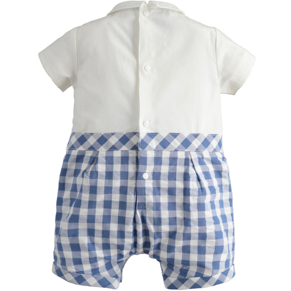 Cotton Romper with Checked Shorts - All in one - LAST ONE IN 1 MONTH