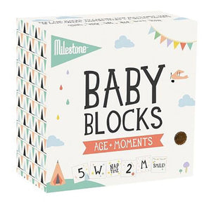 Baby Age & Moments Blocks by Milestone - Newborn's First Year Memories Baby Gift