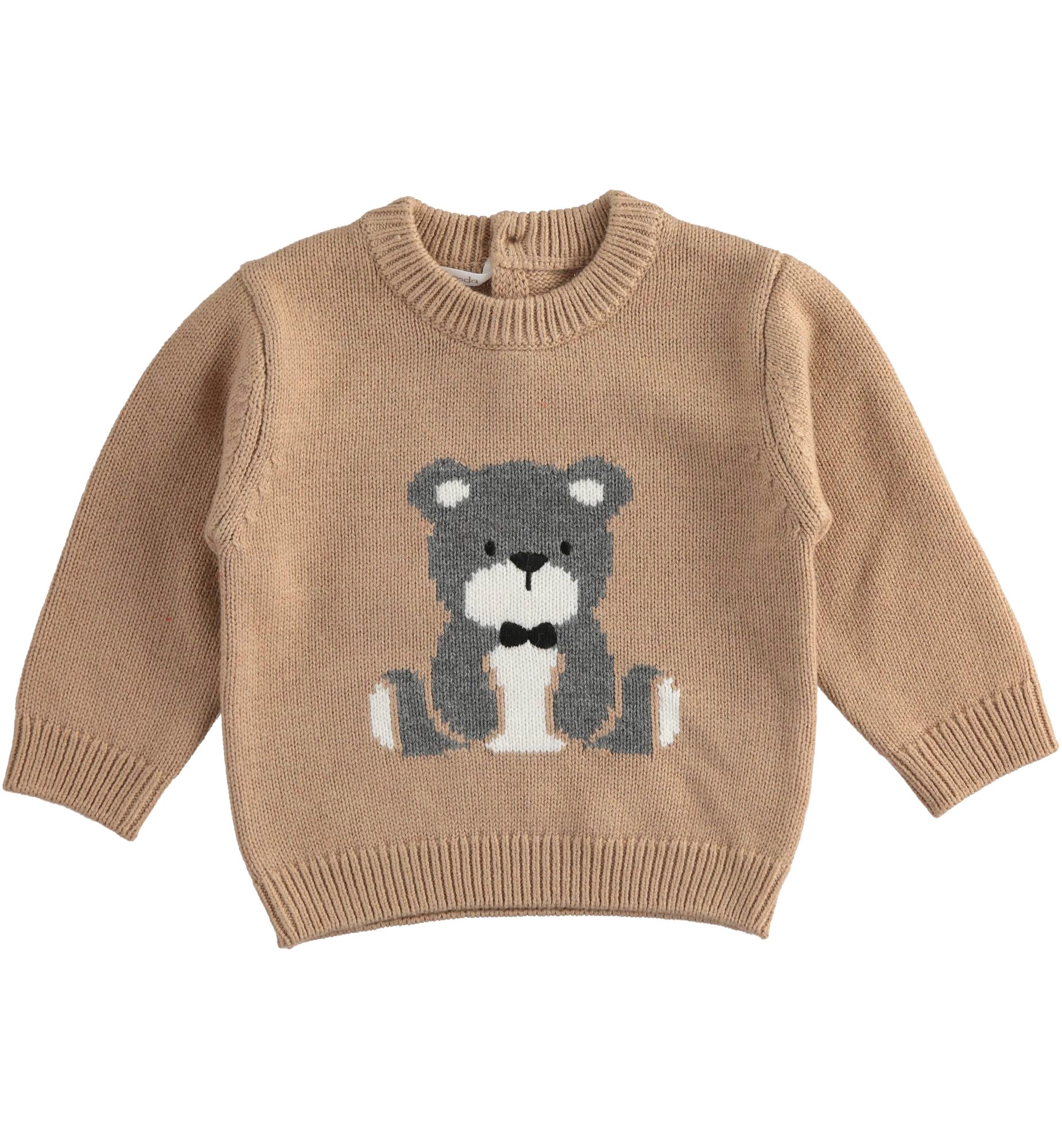 Beige Teddy Bear Knitted Sweater
