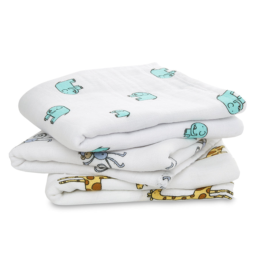 Aden + Anais Jungle Jam 3 pack Musy Muslin Squares