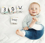 Baby Age & Moments Blocks by Milestone - Newborn's First Year Memories Baby Gift