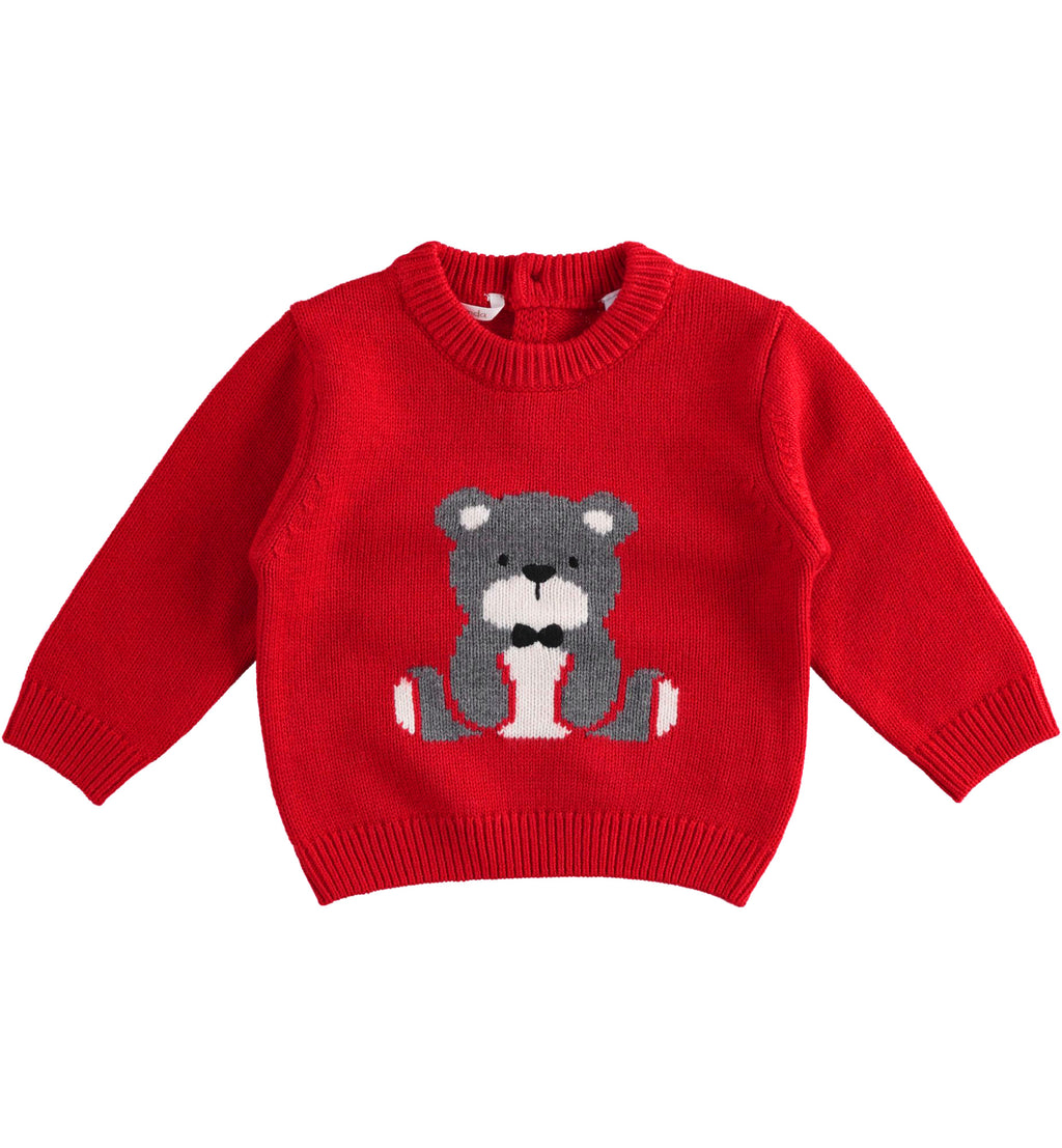 Red Teddy Bear Knitted Sweater