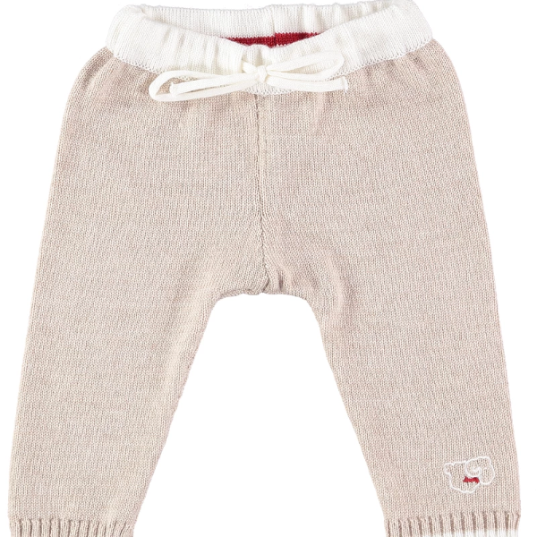 Scarlet Ribbon Merino Oatmeal & White Leggings