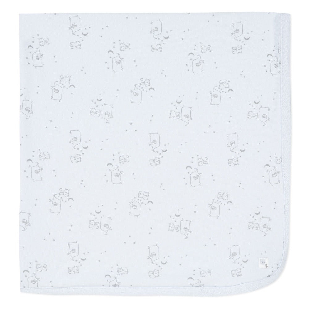 Elephants Printed Blue Blanket