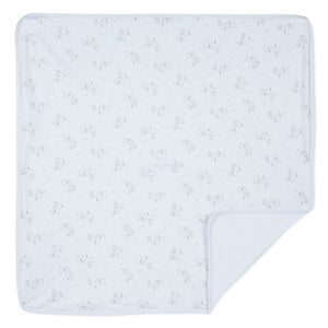 Elephants Printed Blue Blanket