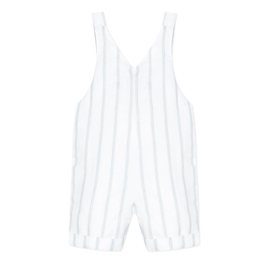 Monceau Blue Stripy Dungarees
