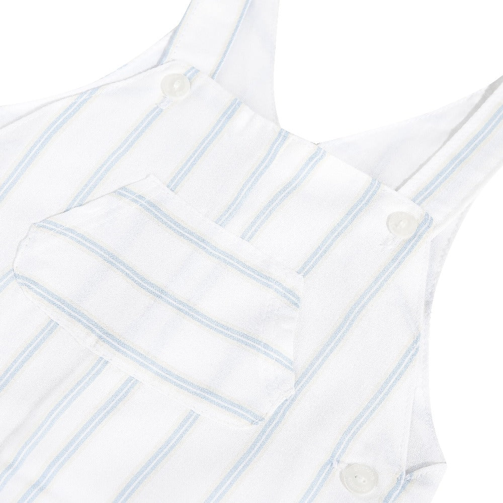 Monceau Blue Stripy Dungarees