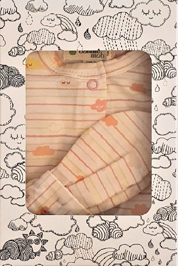 Sardinia Peach Sleepsuit and Teether Gift Box