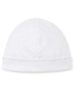 Kissy Dots Print White/Blue Hat