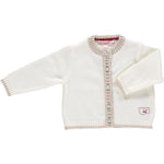 Scarlet Ribbon Merino White & Oatmeal Cardigan