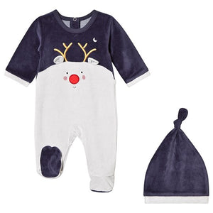 Reindeer Sleepsuit Set - Navy